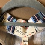 Bebop  Linen Blend Striped Sleeveless Shirt Dress Pink Blue Size Small Junior’s‎ Photo 3