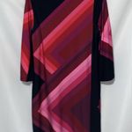 Trina Turk WO SIZE 4 DRESS BLACK MULTIPINK DIAGONAL STRIPES EUC CLEAN Photo 6