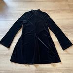 Likely NWT  Black Velvet Turtleneck Keyhole A-Line Long Sleeve Dress Size 12 Photo 3