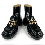 Bottega Veneta Monsieur Horsebit Glossy Black Leather Zip Ankle Boots Size EU 38 Photo 12