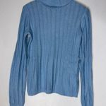 Ann Taylor NWT Ann‎ Taylor Blue Ribbed Turtleneck Sweater XS Photo 0
