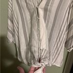 Sim & Sam , Gray and White Striped Blouse Photo 2