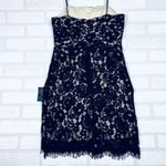 Lulus Black Lace Lace Dress Spaghetti Straps Knee Length Party Size M NWT Size M Photo 8