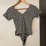 All Saints Monochrome Chevron Bodysuit Size XSmall Photo 6