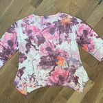 Time & Tru  Pink Floral Sublimation Top Size L Photo 4