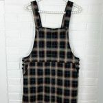 SO  Plaid Knit Button Pinafore Dress Size M Photo 0