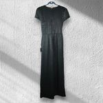 Lulus NWT Let Me Entertain You Hunter Green Tie Front Wide Leg Jumpsuit Medium Photo 1