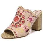 Sam Edelman  Olive Embroidered Chunky-Heel Slide Sandal Women’s Size 9 Photo 0