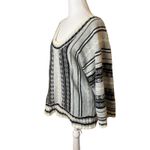 Old Navy Vtg  Women's Aztec Print Scoop Neck Sweater Gray Black Large Lambs Wool Photo 1