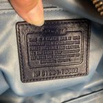 Coach  Poppy Glam Glazed Navy Blue Leather Tote Bag Photo 3