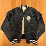 80s True Vintage Sandy Plains Softball All Star Navy/White Satin Bomber Varsity Jacket Blue Size M Photo 0