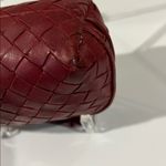 Bottega Veneta  Red Intrecciato Woven Leather Makeup Case Photo 9