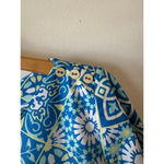 J. McLaughlin  Women L Top Nylon Spandex Catalina Cloth Geo Preppy Boat Neck Shirt Photo 4