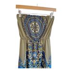 Maurice's  Olive Green Strapless Mini Dress small bohemian boho-chic aesthetic. Photo 6