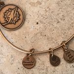 ALEX AND ANI MIAMI DOLPHINS NFL OFFICIAL  BRONZE BANGLE BRACELET ONE SIZE FITS MOST Photo 1