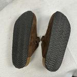 Comfortable Coffee Brown Suede Clogs Slip On Sandals Buckle Size 37 Casual Shoes Photo 8