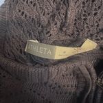 Athleta  Open Crochet Full Zip Up Hoodie Knit Cardigan Women’s Size M, Gray Photo 6