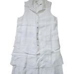 NWT Finley Sleeveless Jenna in White Linen Sleeve Button Down Shirt Dress L Size L Photo 1