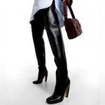 Bottega Veneta Canalazzo Black Leather Over The Knee Heel Boots Size EU 39 Photo 6