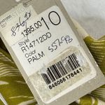 Jason Wu linen blend Silk trim Palm Print Halter Dress Green Size 10 no belt Photo 9