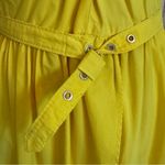 TOCCIN x RTR Yellow Twist Front Nylon Retro Classic Midi Dress Size 4 Photo 5