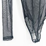 Princess Polly  Womens Black Sheer Mesh Corset Bustier Long Sleeve Bodysuit US 2 Photo 4