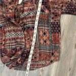 A Byer A. Byer Boho Patchwork Blouse | Crochet Lace Detail | Size M Photo 3