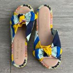 Kate Spade  Vibrant Blue and Yellow Stripes Slip-On Espadrille Sandals Photo 6