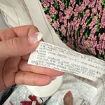 ZARA  Women’s Small Black Pink Ruched Longsleeve Mini Dress Floral Photo 3