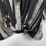 Clara Sun Woo Brown & Black Striped No-Iron Slinky Knit Plus Size Top 1X Travel Photo 3