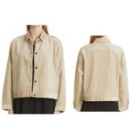 Eileen Fisher Classic Button Front Corduroy Jacket Maple Oat Khaki Women XL NEW Photo 6