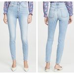 7 For All Mankind | High-Rise Button Fly Skinny Jeans in Vail size 27 Photo 1