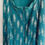 Free People Teal Vintage Maxi Dress Photo 5