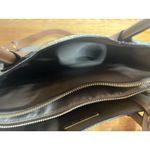 Michael Kors MK Logo Print Eva large Satchel Bag Gold Snake Accent Photo 3