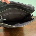 Fossil ‎ Black Leather Multi Compartment Crossbody Travel Bag Purse Minimalist Photo 4