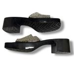 Nicole Miller Womens Shoes Sz 12 Black Tikki Jelly Sandals Bejeweled Bling Photo 3