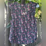 Timing  Floral Ruffle Sleeve Blouse – Size L Photo 4