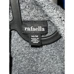 Rafaella  Studio Open Front Cardigan Sweater EUC Soft Ruffled Black Gray Sz M Photo 4