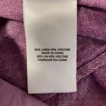 Untuckit For Her Linen Keeley Shirt Dress Size 12 Purple Pockets Button Front Photo 6