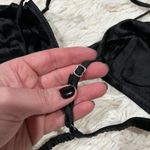 Black Fleur Du Mal Luxe Silk Cotton Poly Triangle Bra XS Stars Photo 6