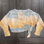 We The Free Wrap Top Maldives Stripe Misty Combo Size Medium Coastal Cowgirl Photo 1