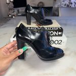 New Church’s Black Leather Cap Toe Lace Up High Heel Oxford Pumps Womens 34.5 Size undefined Photo 4