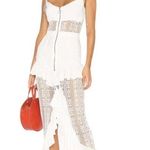 For Love & Lemons  Lovebird Lace Midi Dress Light Green Size S Ruffles New Photo 12