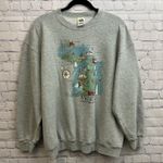 Fruit of the Loom Vintage Gray Pullover Crew Neck Michigan Lighthouse Map Sweater Size XL Photo 0