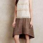 Anthropologie HD in Paris • Anthro Glistened Sweater Skirt high low gold bronze pleated Photo 2