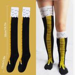Crazy Socks Chicken Leg Feet Novelty Socks Black Photo 1