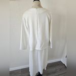 Tov White Sweatshirt Top Sheer Bottom Skirt sz 40 Dress With Slit Photo 3