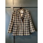Veronica Beard  Oria glen tonal Plaid double breasted Dickey Jacket wool blazer 0 Photo 2