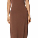 Reformation  Halter Knit Midi Dress Brown Size M Chic Cocktail Event party attire Photo 0