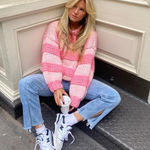 Missguided  pink striped sweater Photo 0